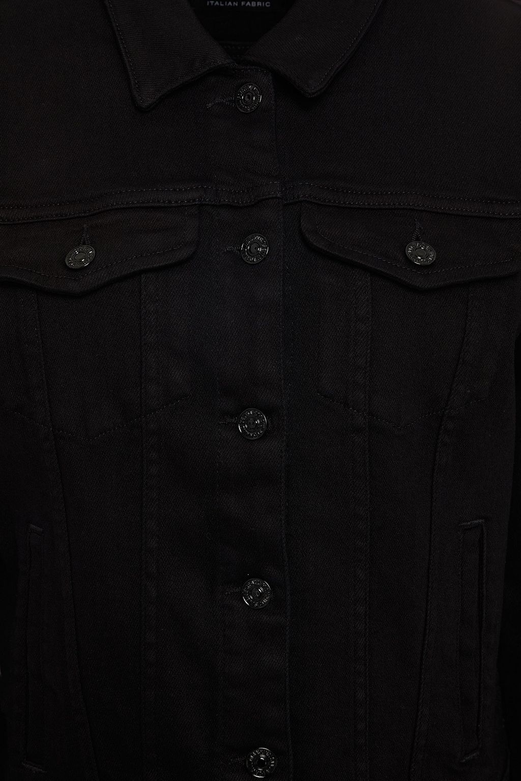 7 FOR ALL MANKIND Modern Trucker grosgrain-trimmed denim jacket