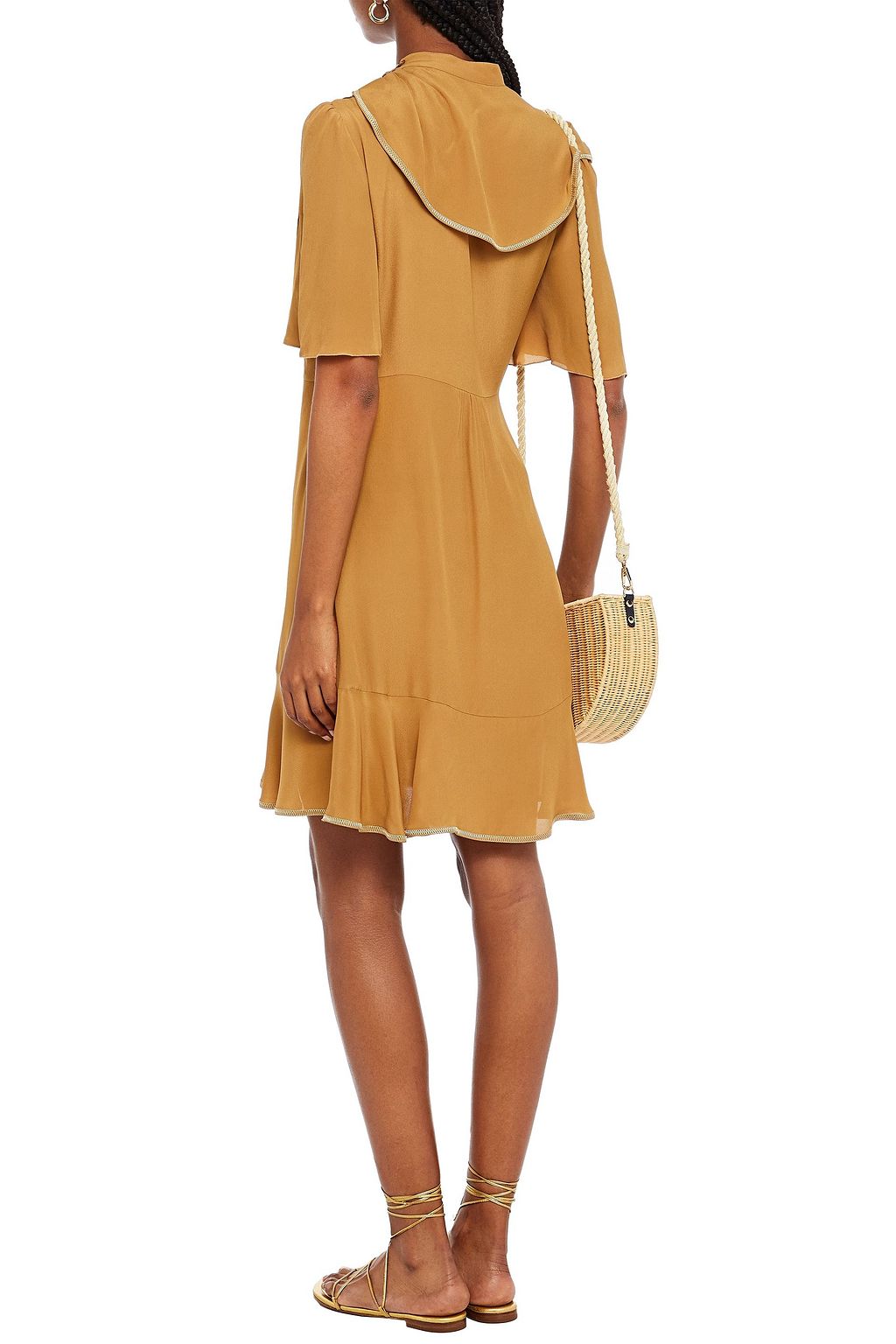 SEE BY CHLOÉ Gathered silk crepe de chine mini dress