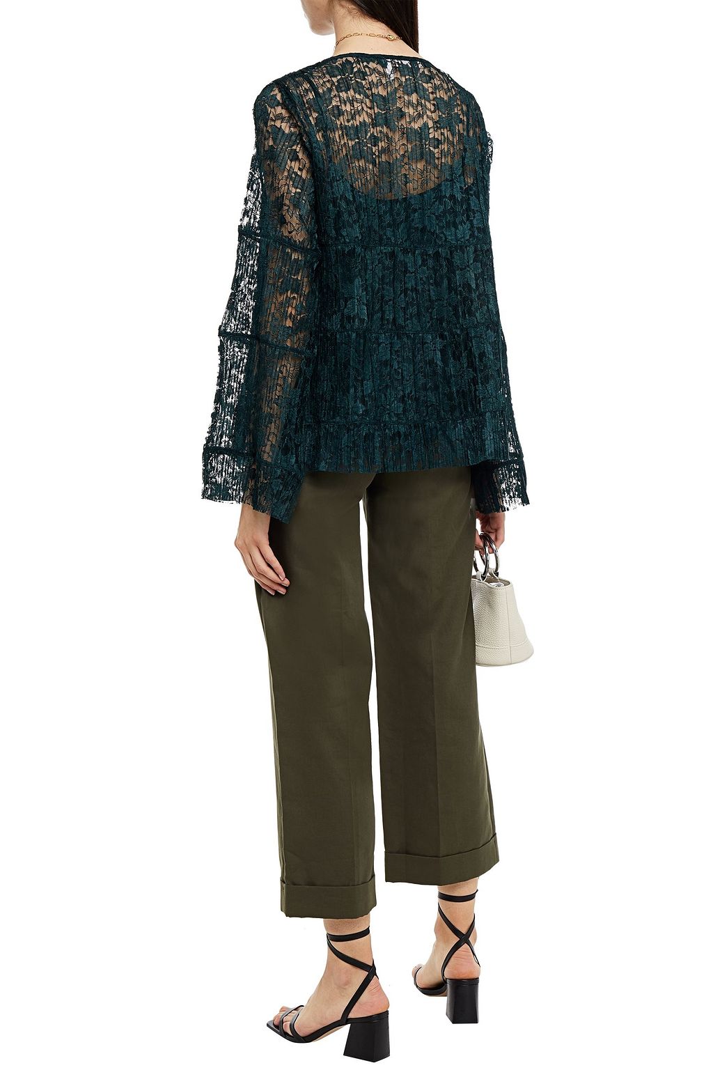 SEE BY CHLOÉ Plissé-lace top