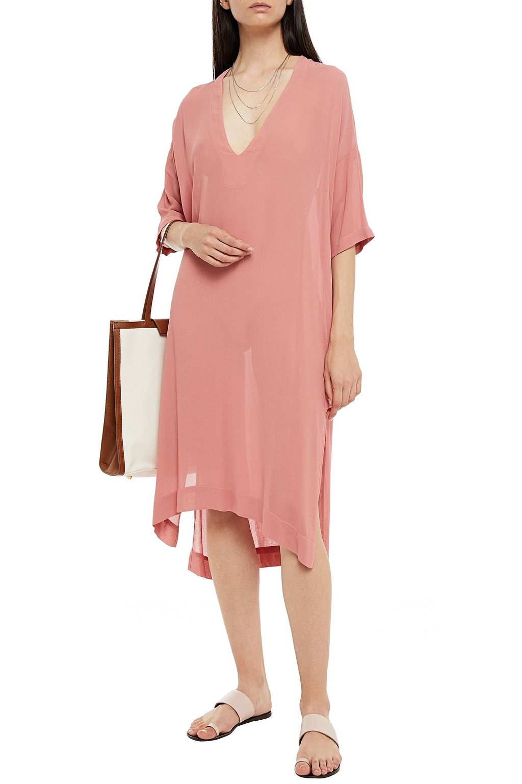 ENZA COSTA Georgette midi dress