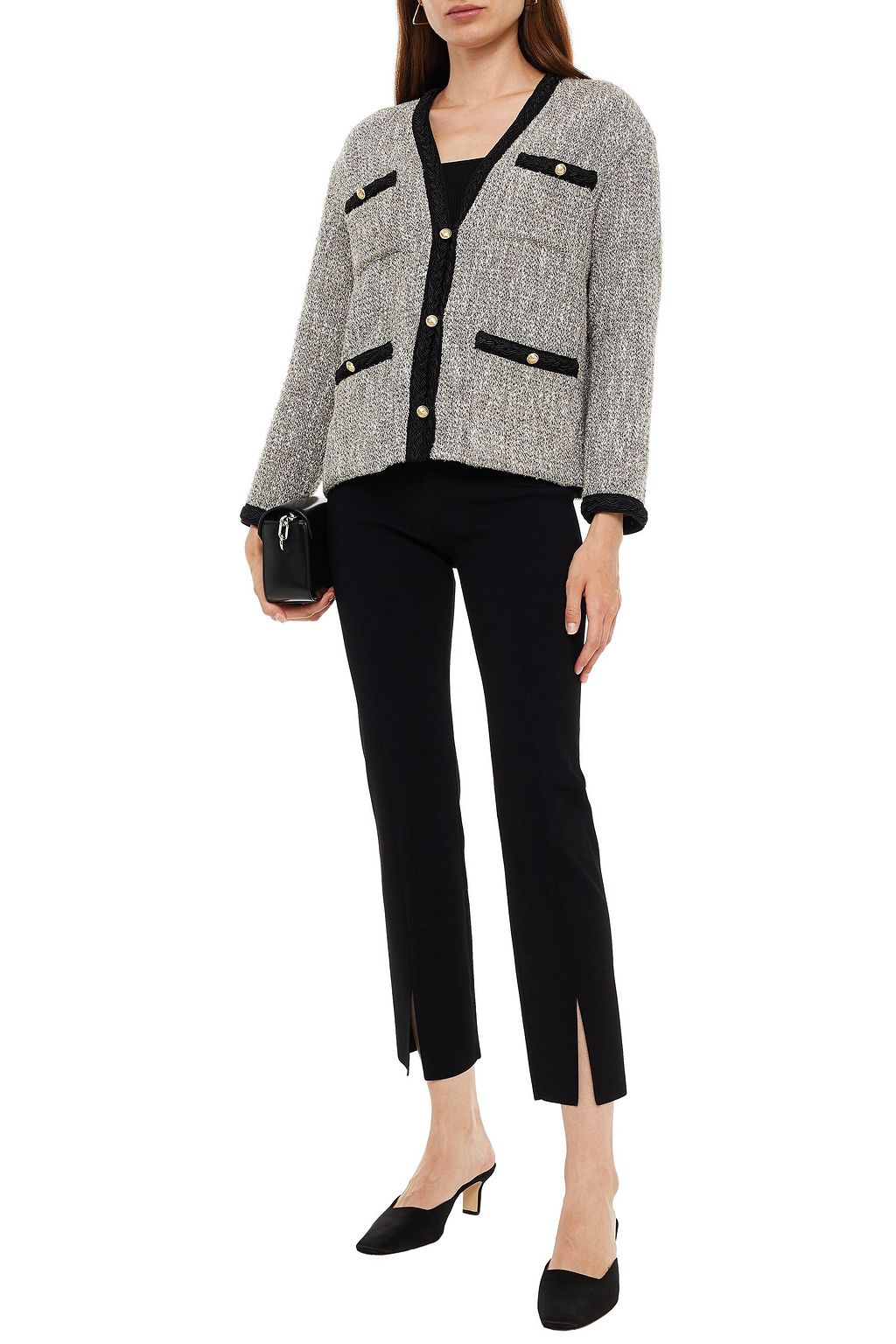 MAJE Metallic tweed jacket | Sale up to 70% off | THE OUTNET