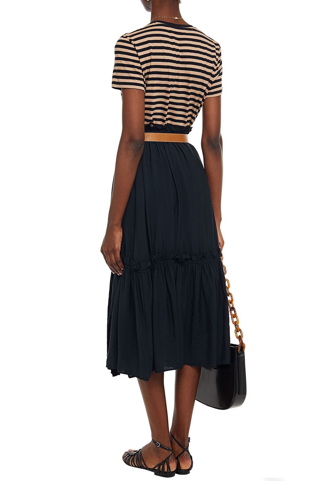 SEE BY CHLOÉ Gathered voile midi skirt