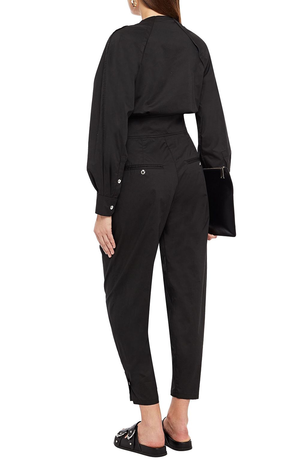 IRO Jumpsuit aus Baumwollpopeline mit Wickeleffekt