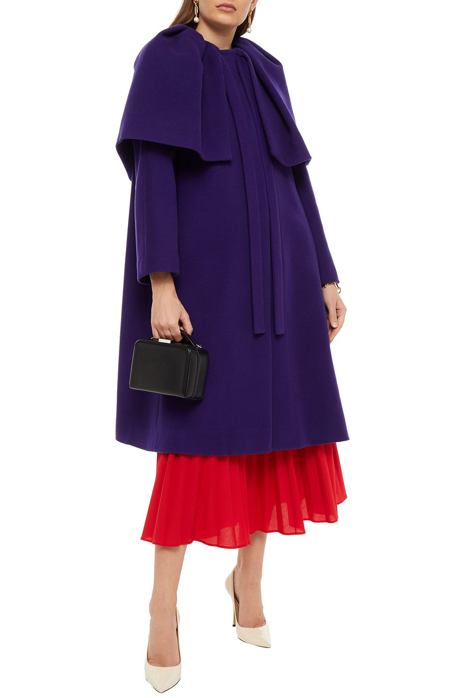 purple cape coat