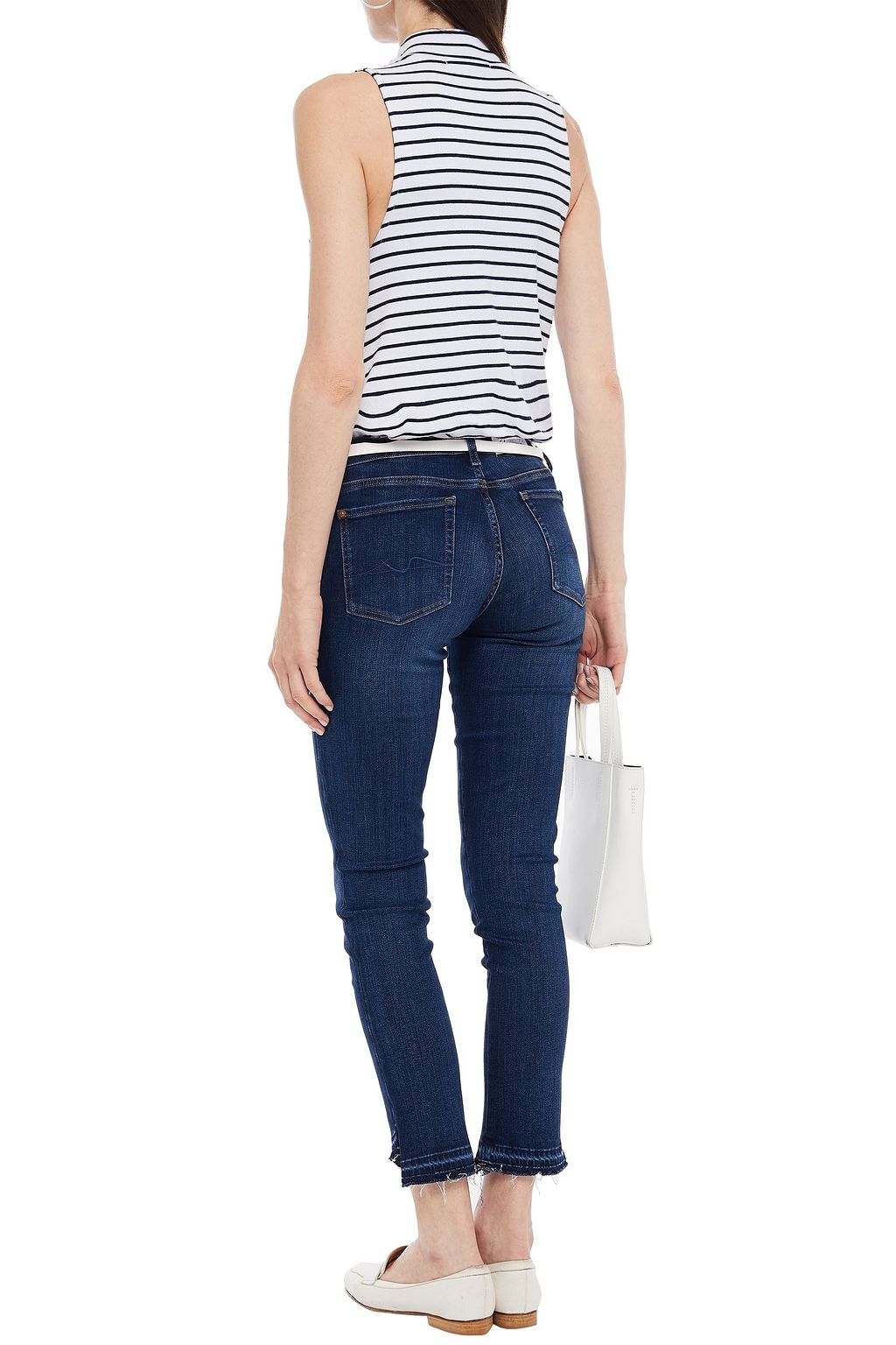 7 FOR ALL MANKIND Mid-rise slim-leg jeans