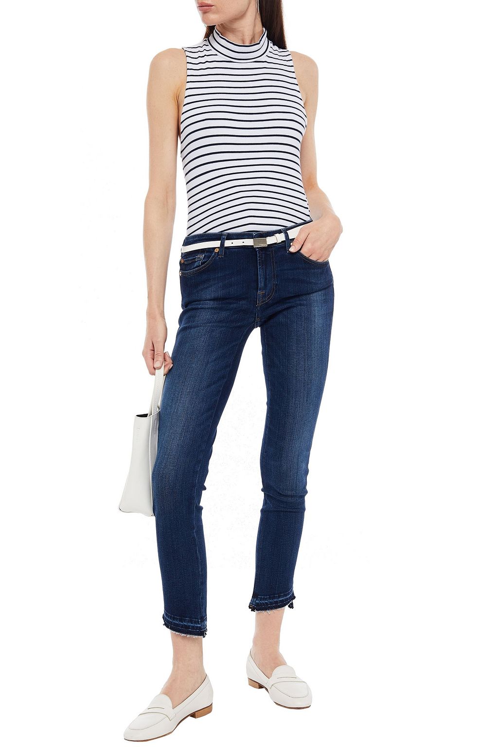 7 FOR ALL MANKIND Mid-rise slim-leg jeans