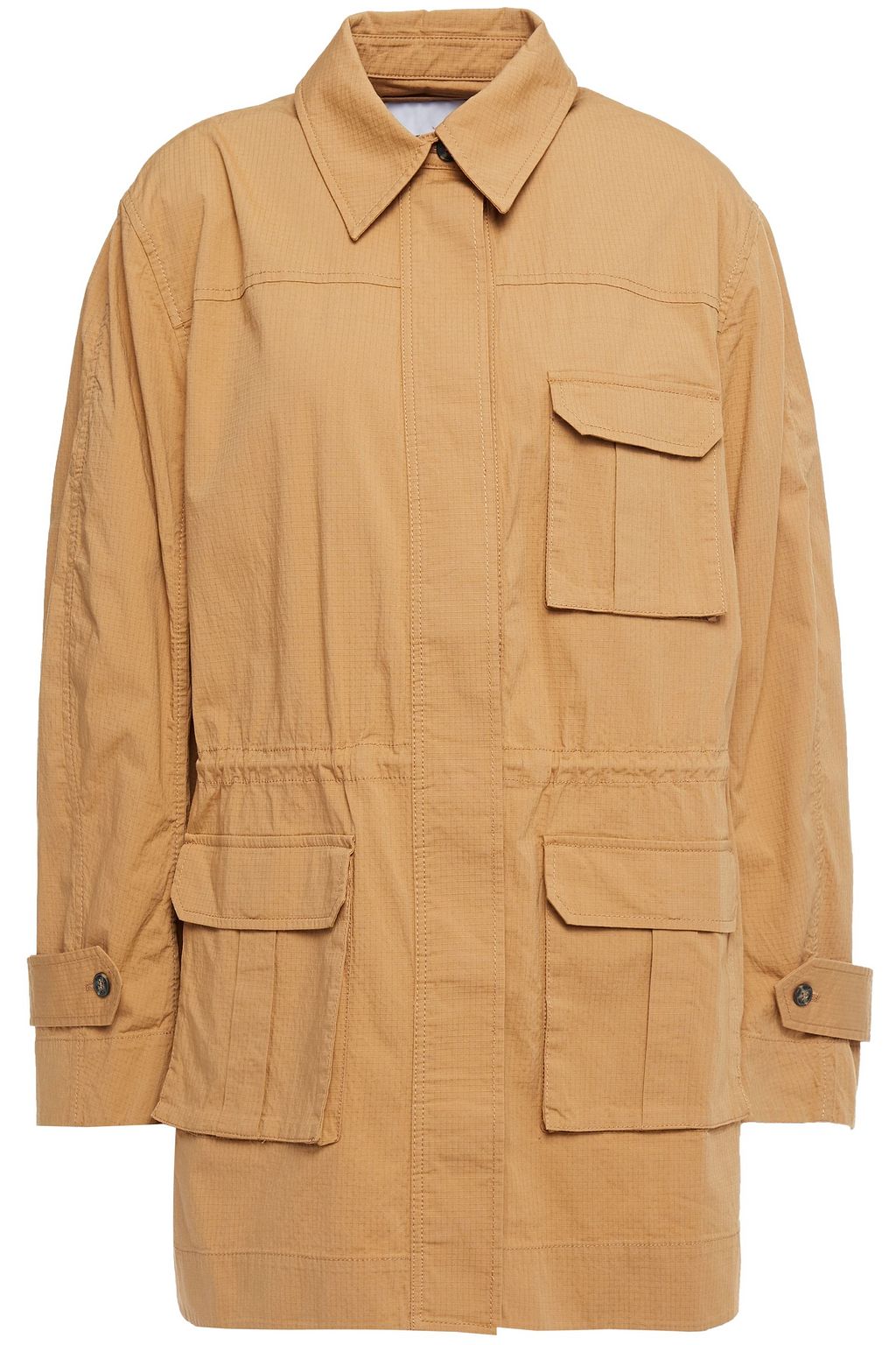 Light Brown Stretch Cotton Field Jacket Sale Up To 70 Off The Outnet Ganni The Outnet
