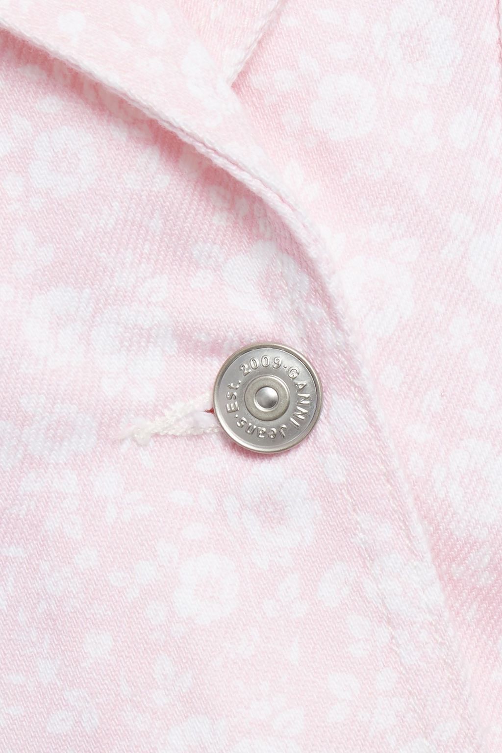 GANNI Floral-print denim jacket