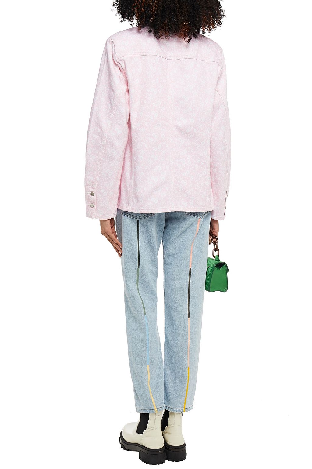 GANNI Floral-print denim jacket