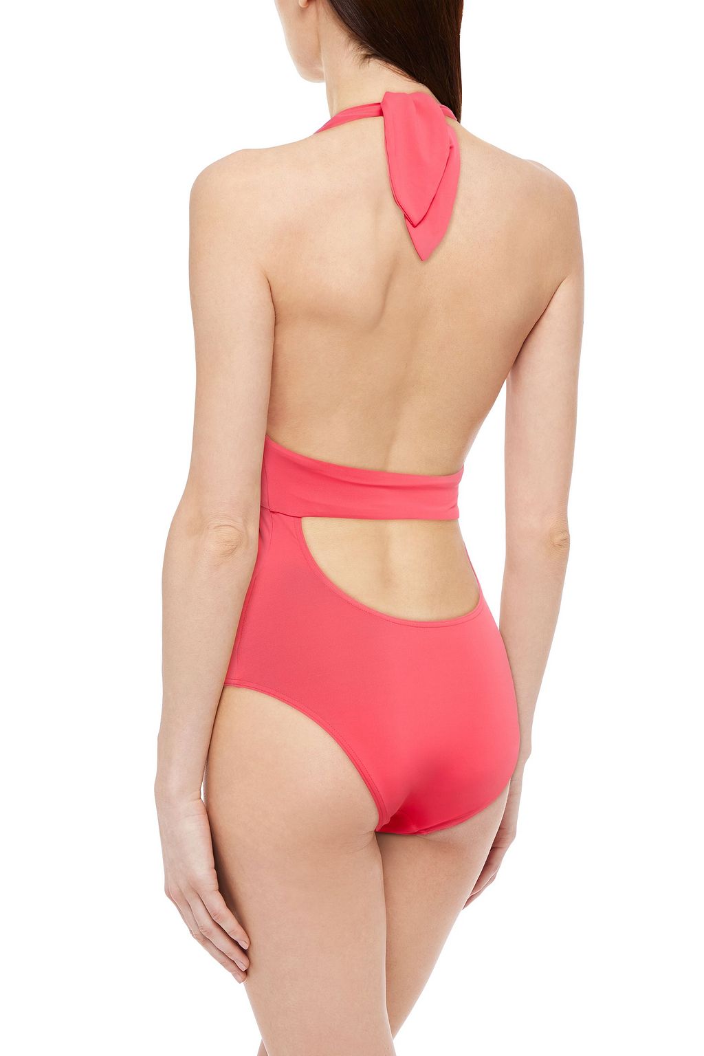 MAISON LEJABY Norma Jeane knotted cutout halterneck swimsuit