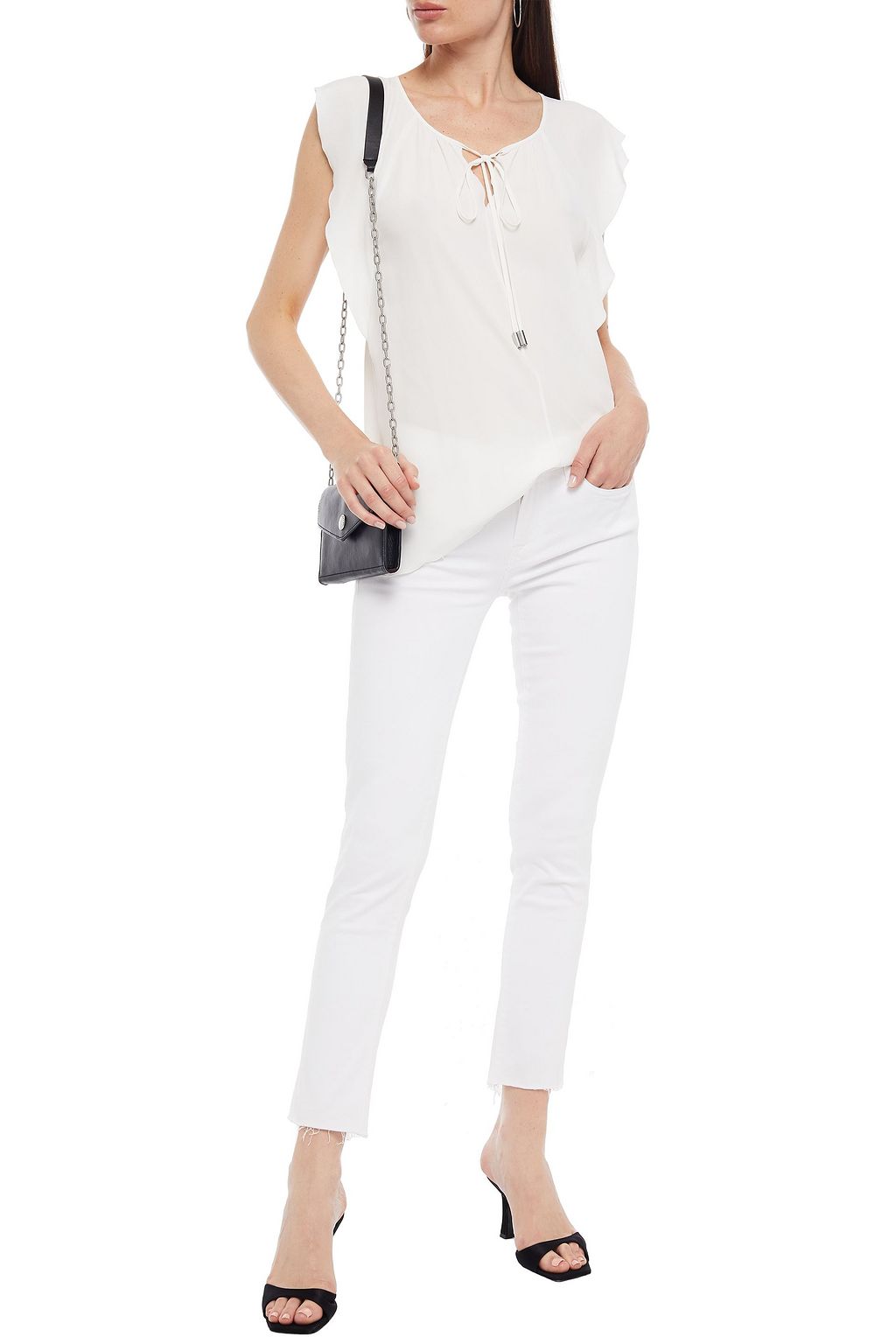 7 FOR ALL MANKIND Cropped mid-rise slim-leg jeans