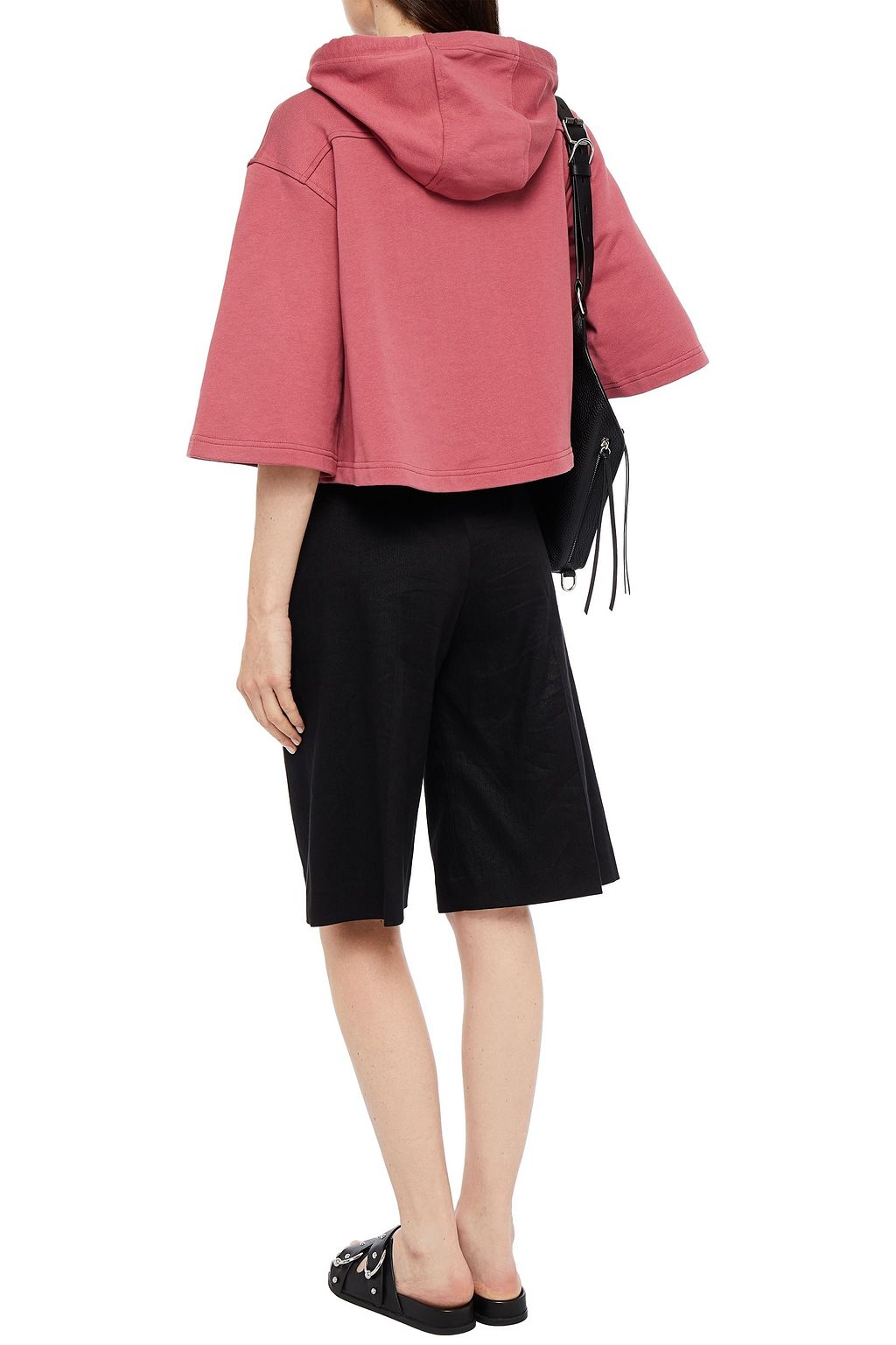 SEE BY CHLOÉ Cropped French cotton-terry hoodie