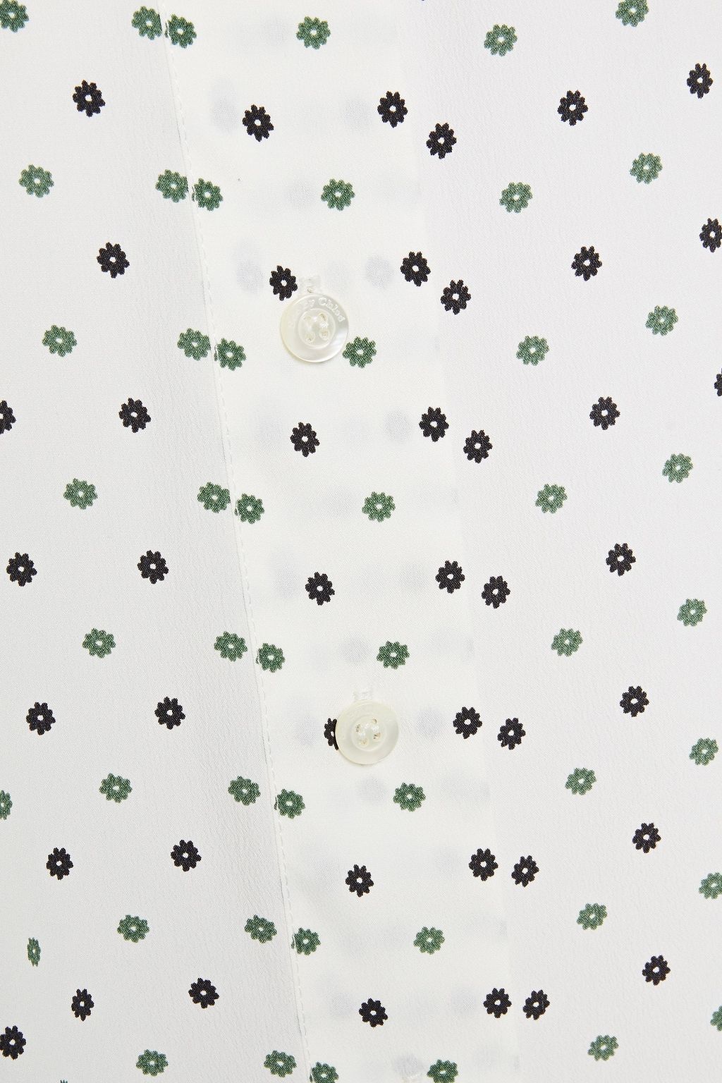 SEE BY CHLOÉ Gathered printed crepe de chine shirt