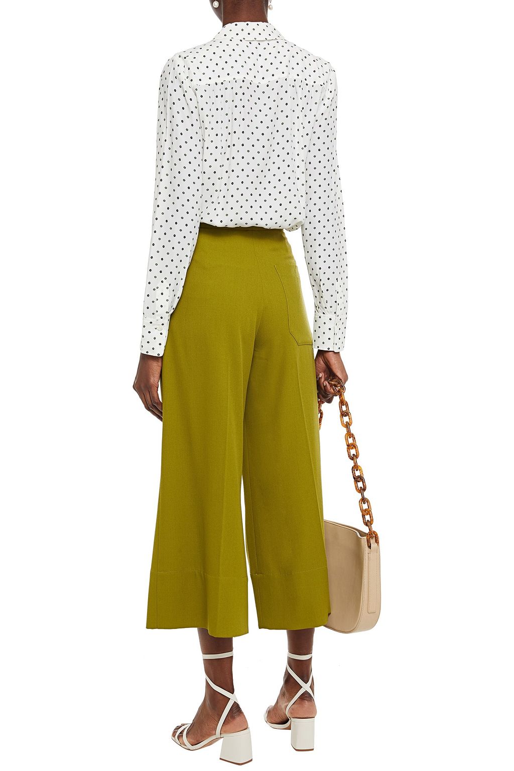 SEE BY CHLOÉ Gathered printed crepe de chine shirt
