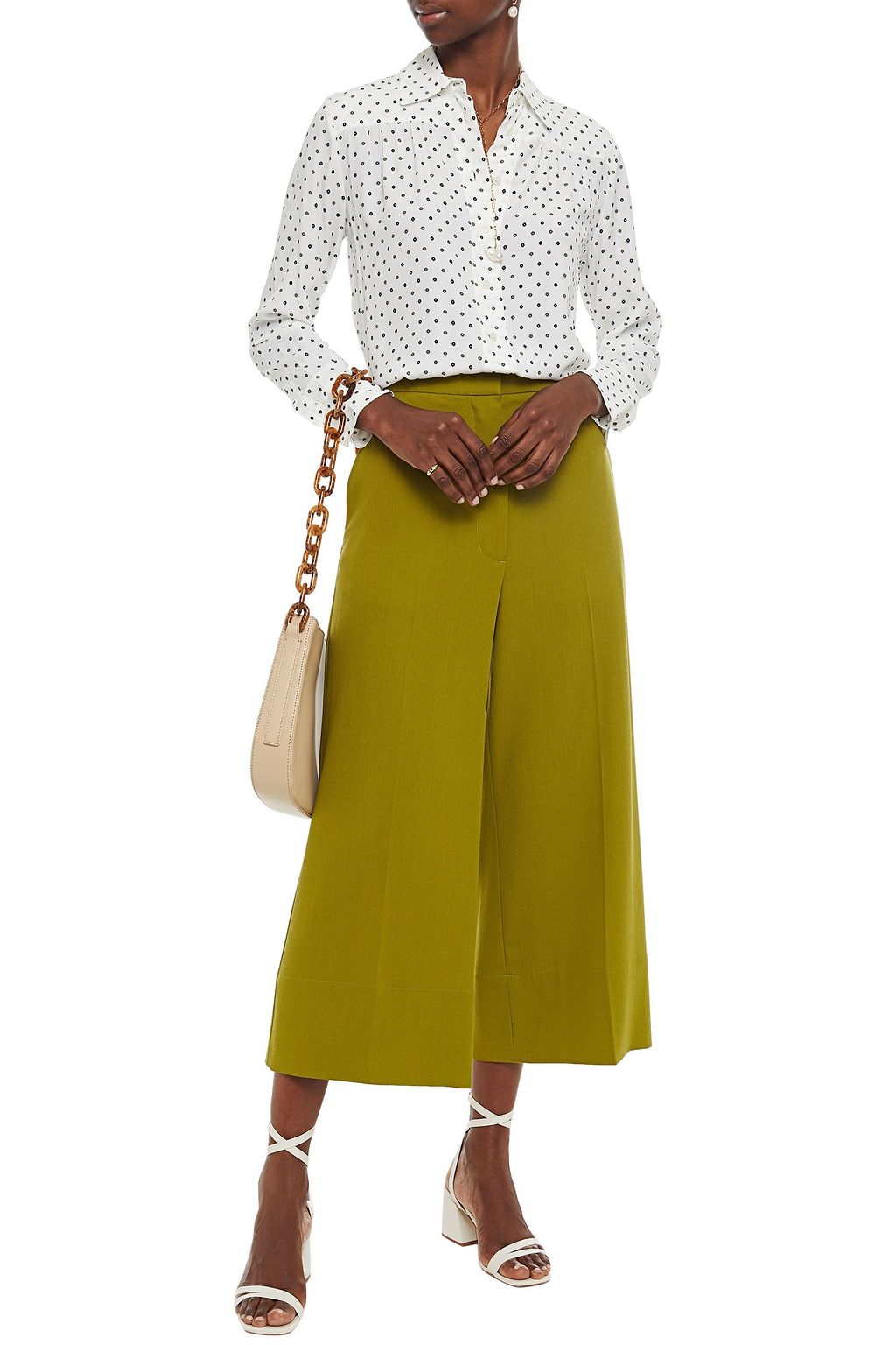 SEE BY CHLOÉ Gathered printed crepe de chine shirt