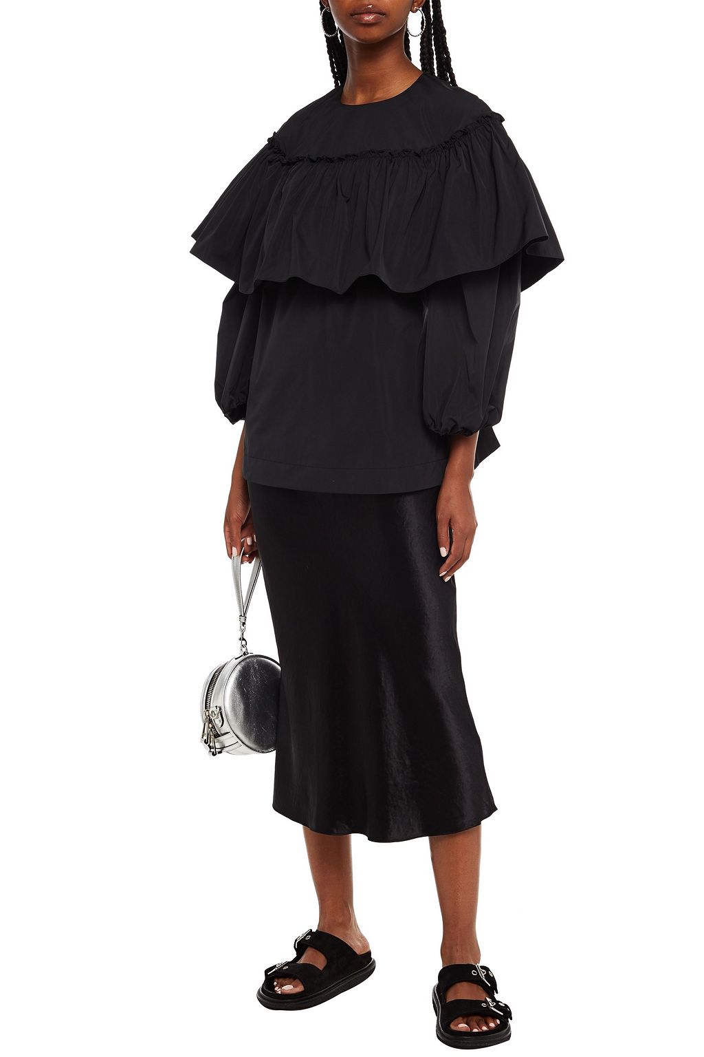 SIMONE ROCHA Layered ruffled taffeta blouse