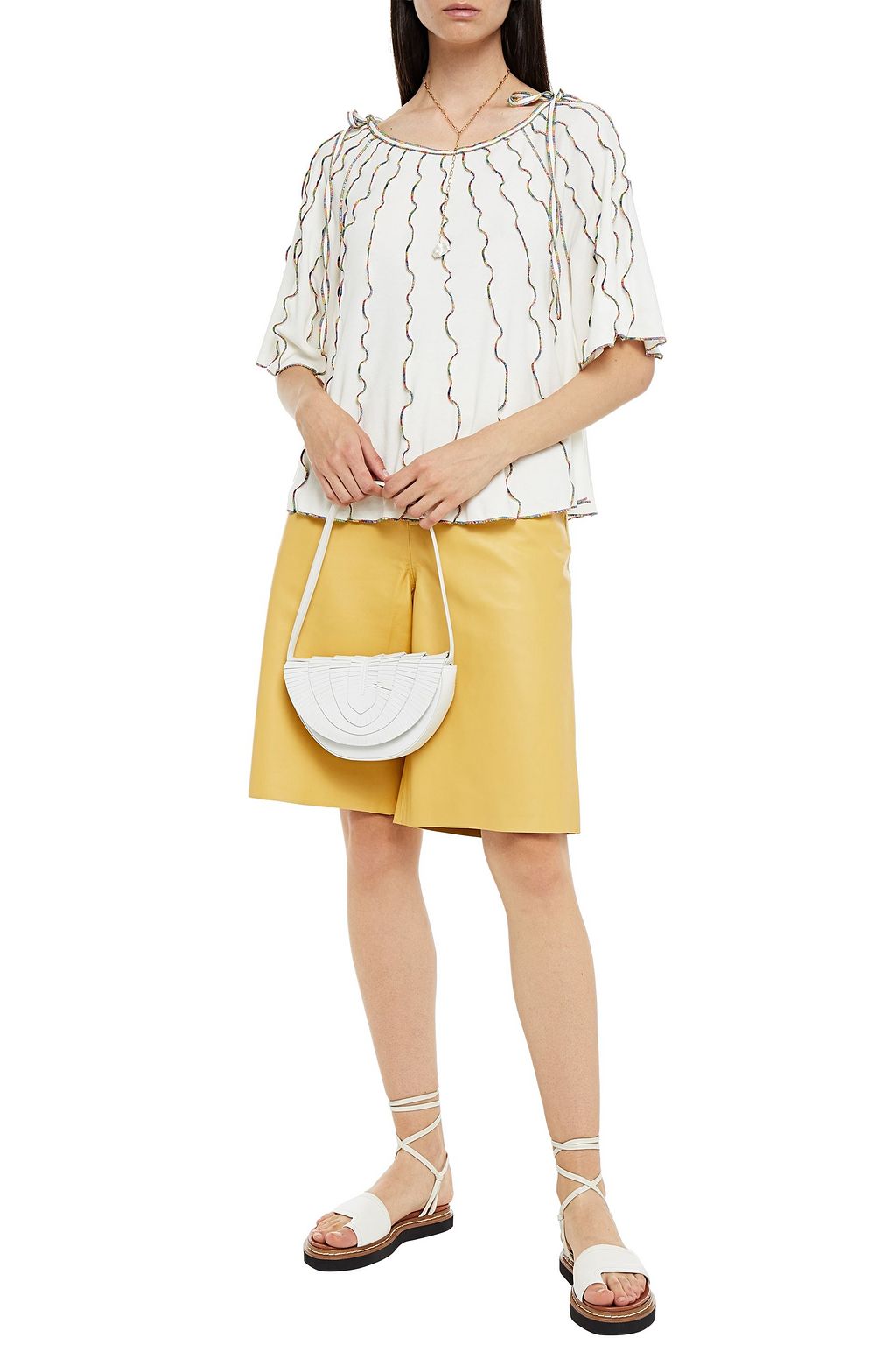 SEE BY CHLOÉ Ruffled cotton-jersey top