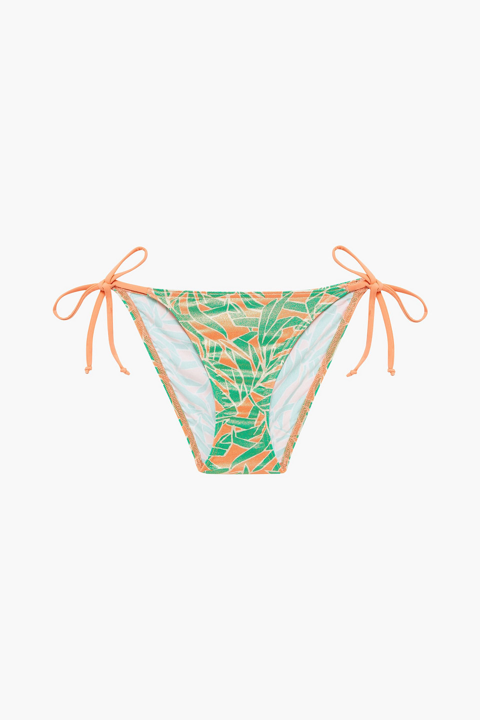 Maison Lejaby Diamond Beach printed metallic low-rise bikini briefs