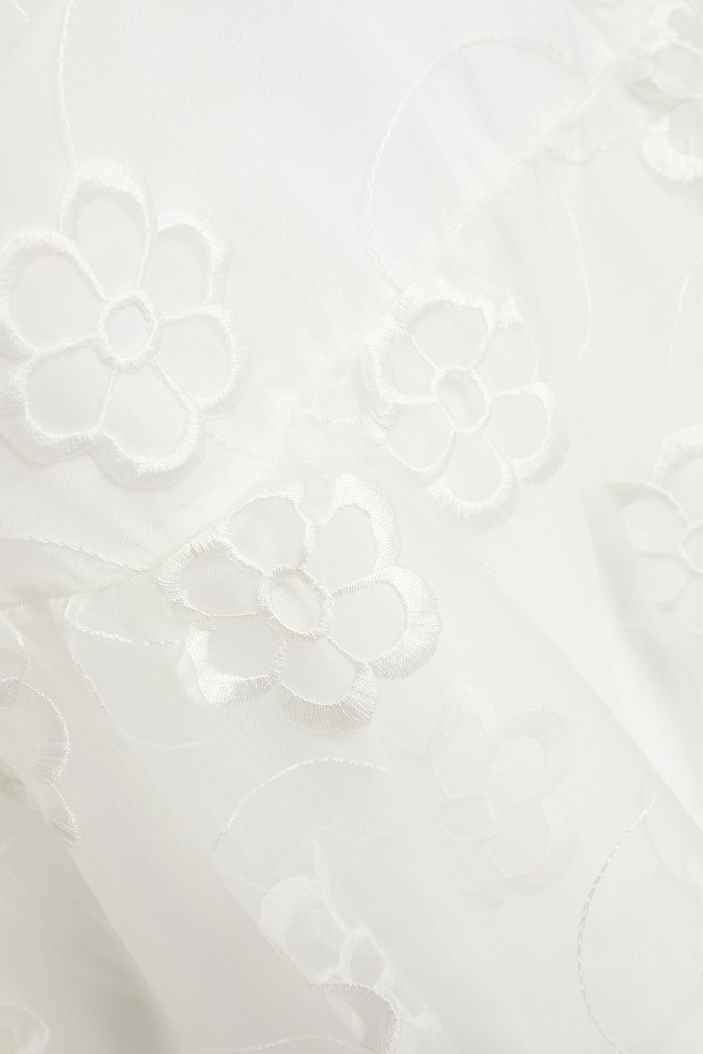 SIMONE ROCHA Gathered embroidered organza midi dress