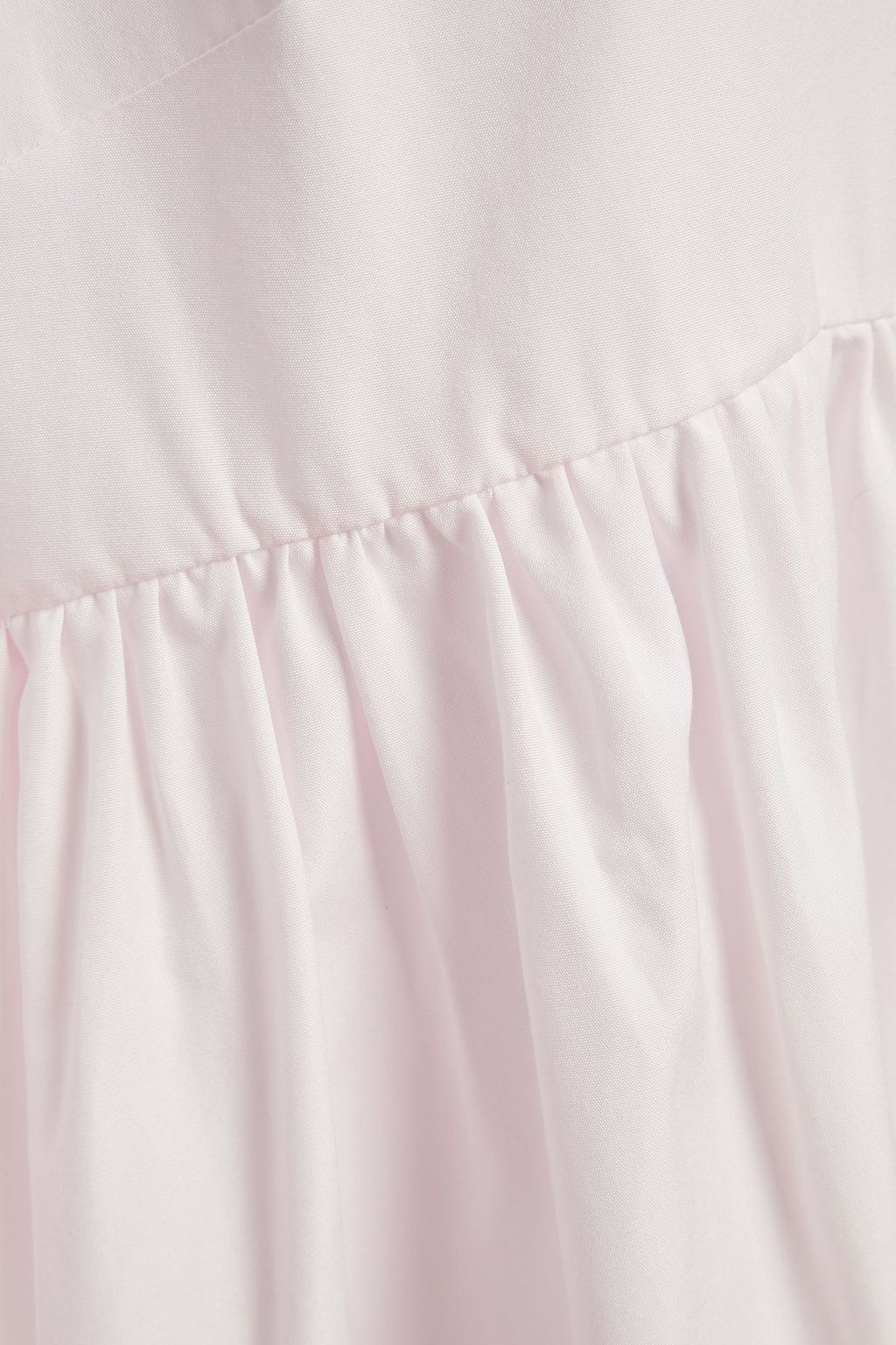 SIMONE ROCHA Gathered embroidered cotton-poplin shirt dress