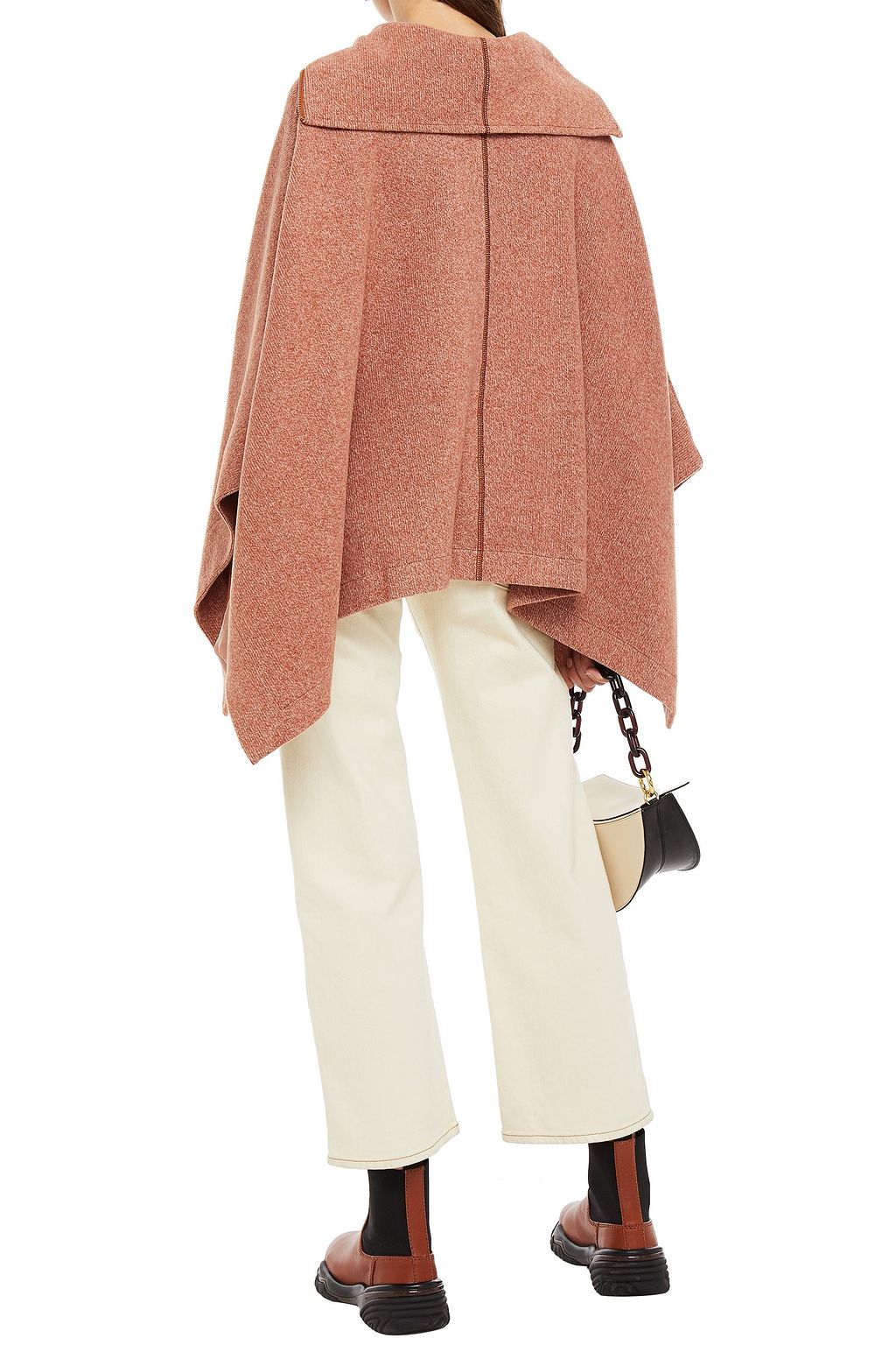 SEE BY CHLOÉ Ribbed cotton-blend cape