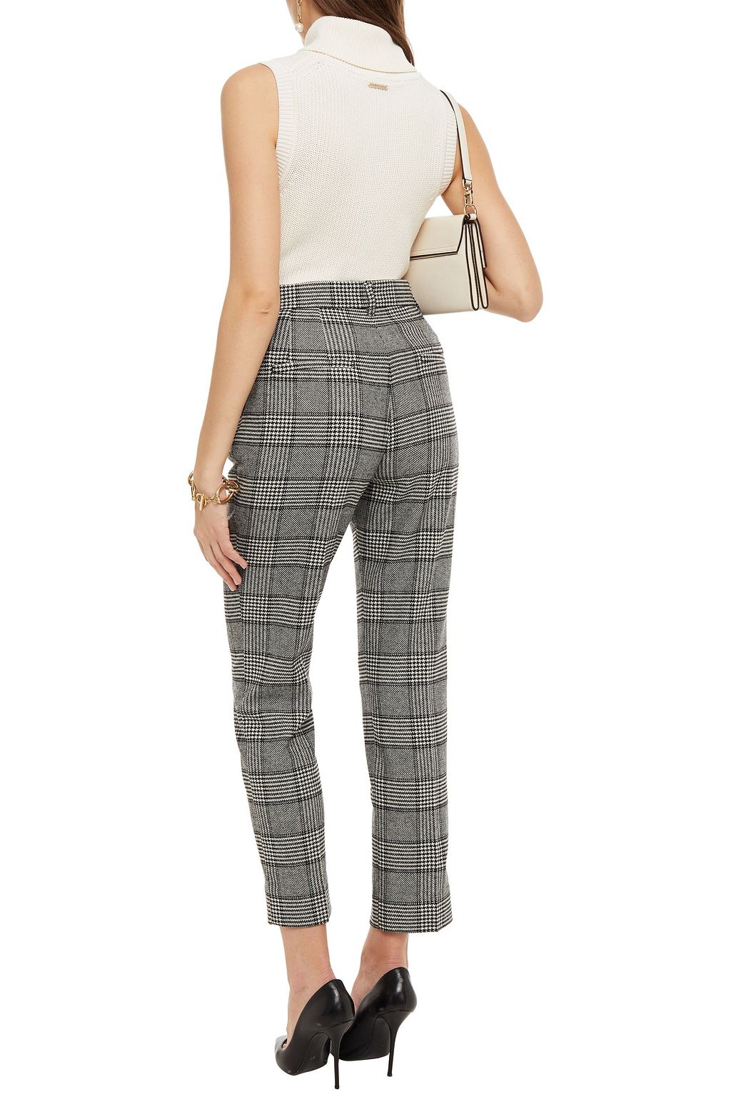 DOLCE&GABBANA Cropped Hose mit schmalem Bein aus Tweed mit Karomuster