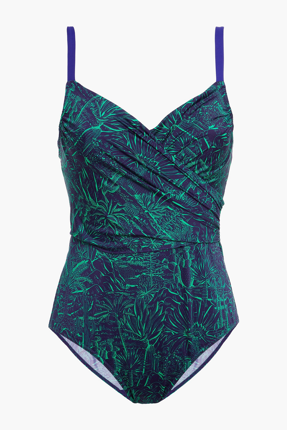 MAISON LEJABY SIERRA NEVADA WRAP-EFFECT PRINTED SWIMSUIT 3074457345626735715