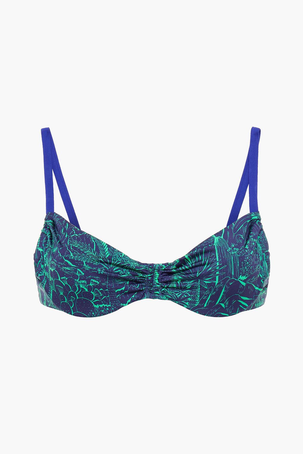 MAISON LEJABY Sierra Nevada ruched printed bikini top