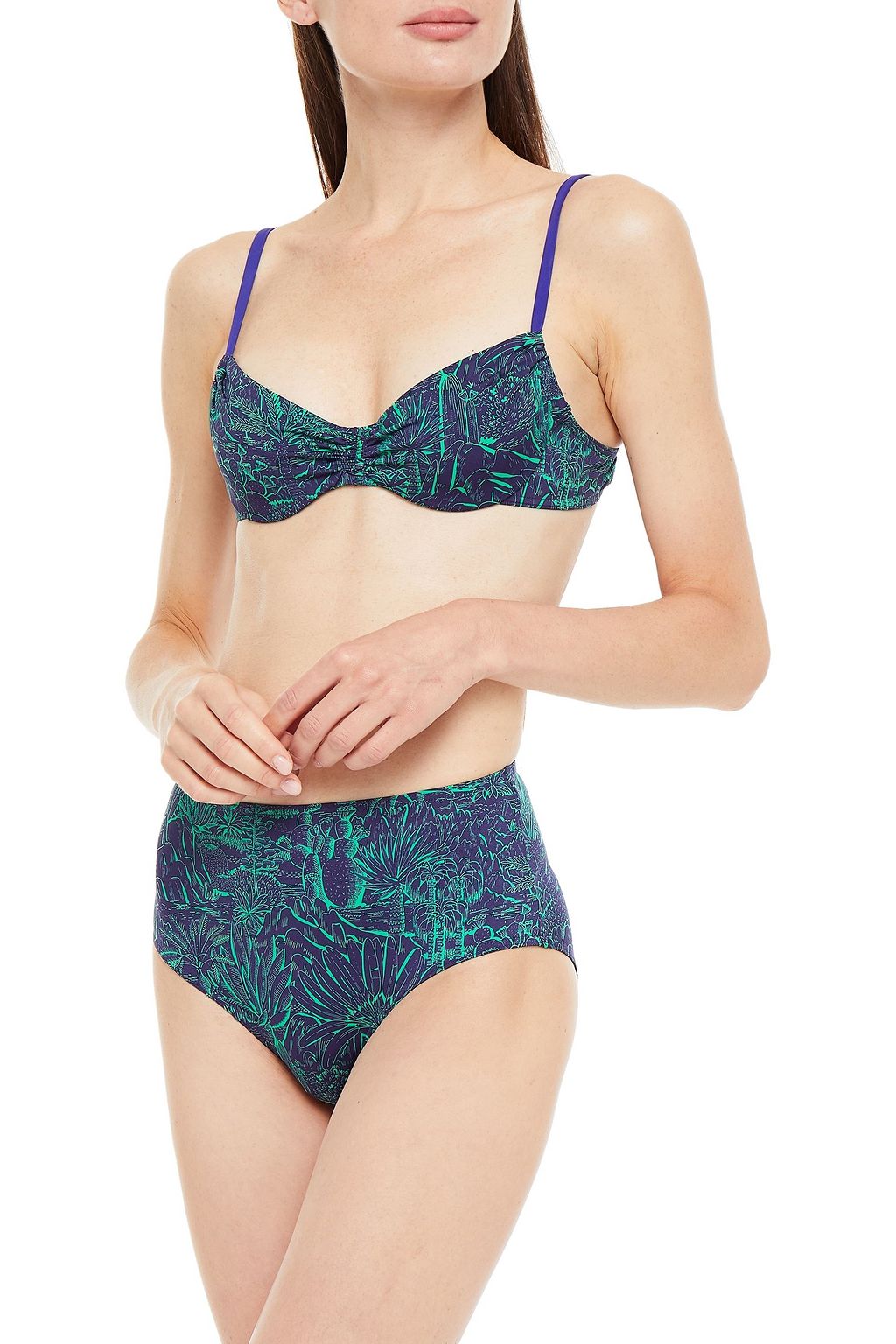 MAISON LEJABY Sierra Nevada printed high-rise bikini briefs