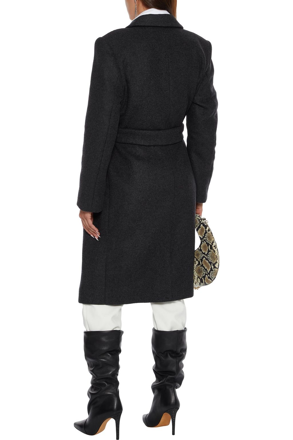 IRO Irois double-breasted belted wool-blend felt coat