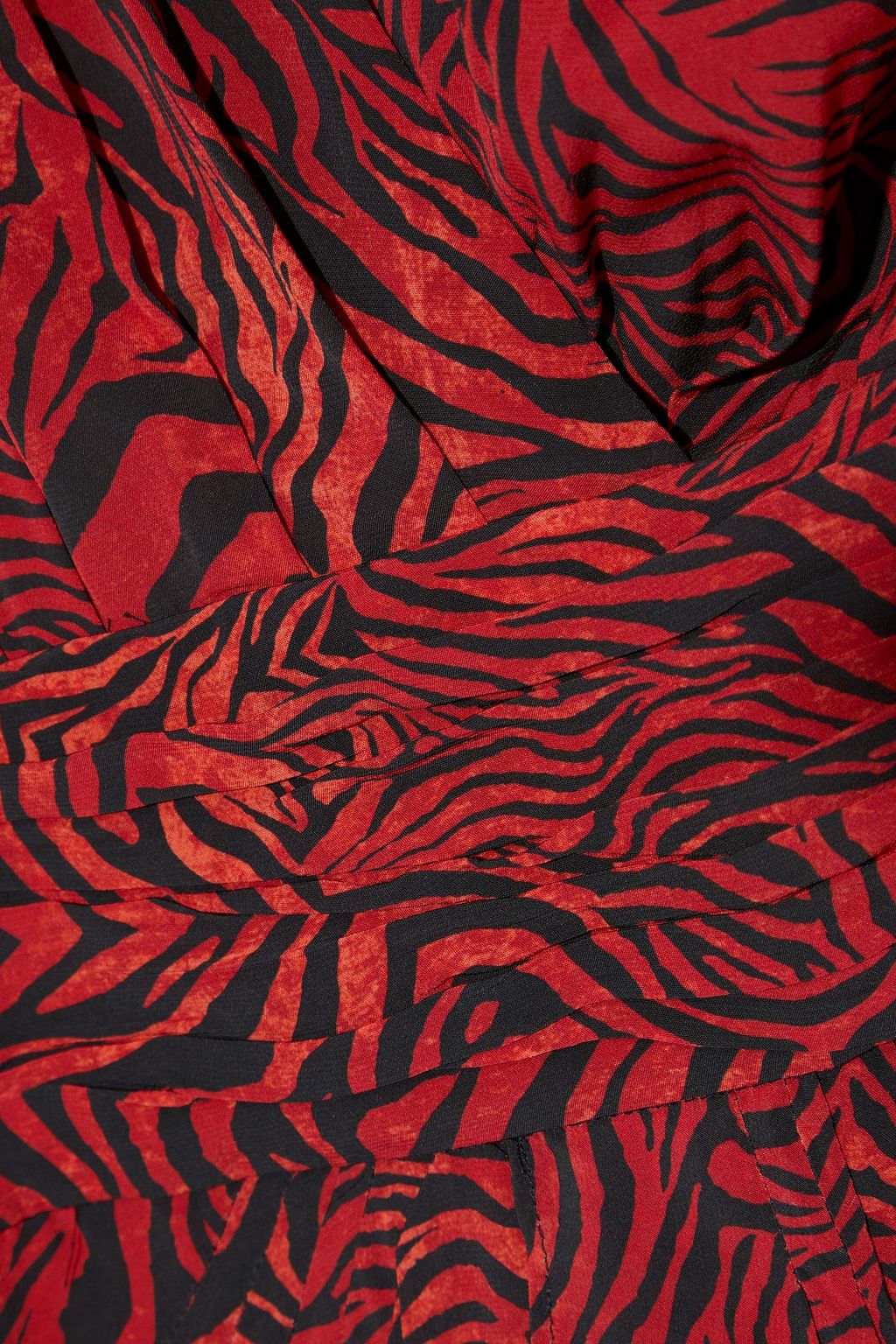 IRO Maitri wrap-effect zebra-print crepe de chine mini dress