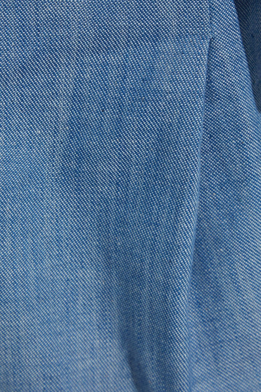 3.1 PHILLIP LIM Tie-front pleated cotton-chambray shorts