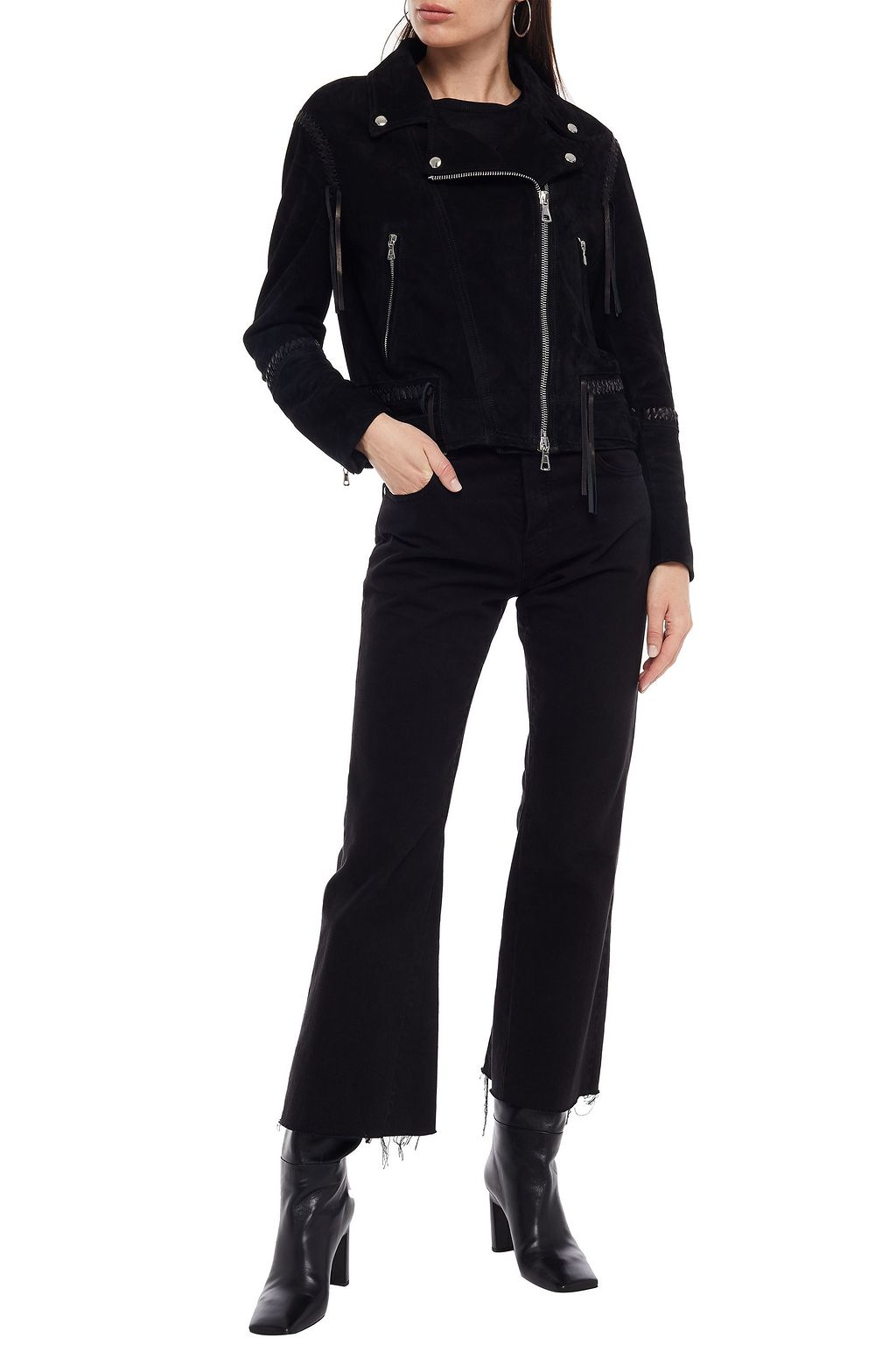 7 FOR ALL MANKIND Suede biker jacket