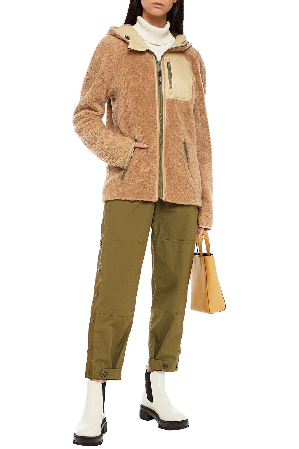 ARMY BY YVES SALOMON Shearling hooded coat