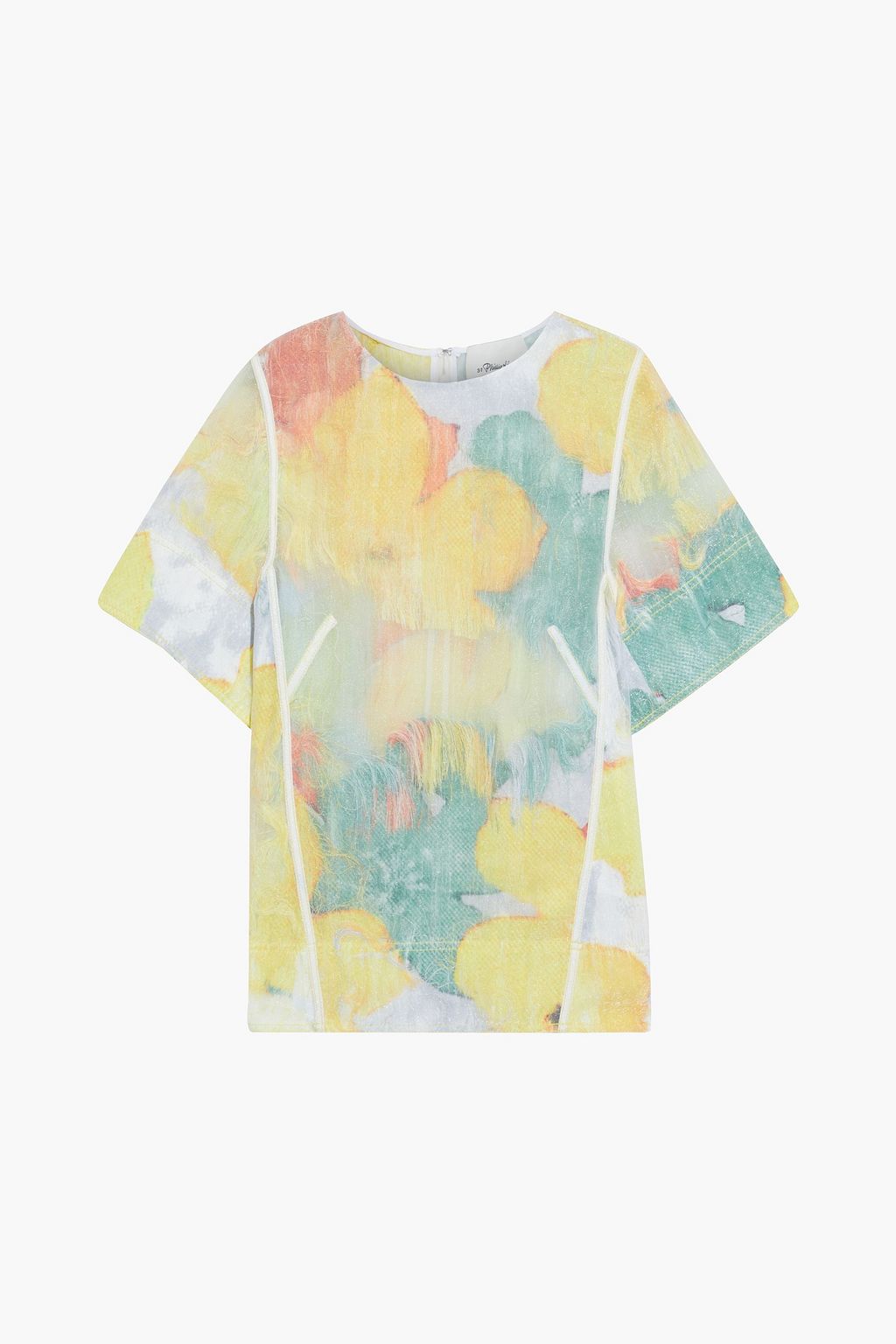 3.1 PHILLIP LIM Layered printed fil coupé organza top | Sale up to 70% ...