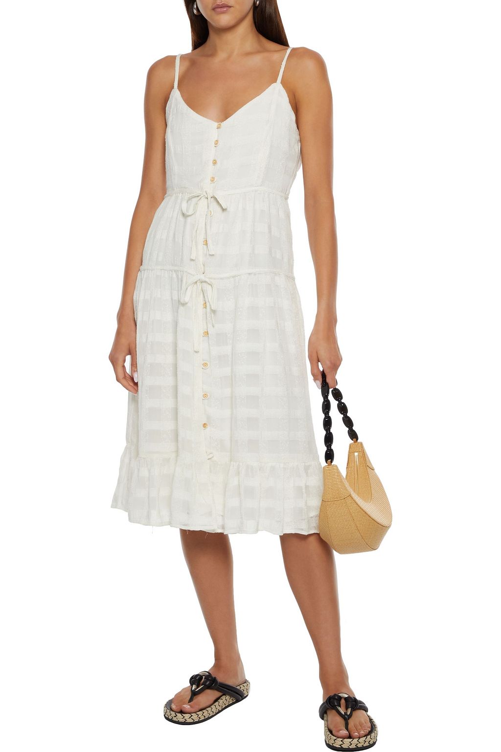 WALTER BAKER Kleid aus Gaze-Jacquard mit Karomuster