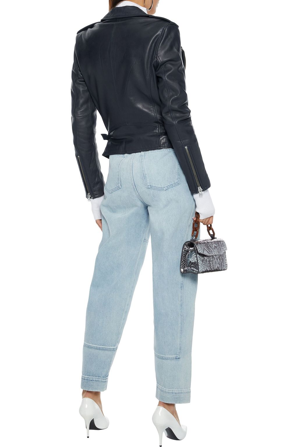 WALTER BAKER Leather biker jacket