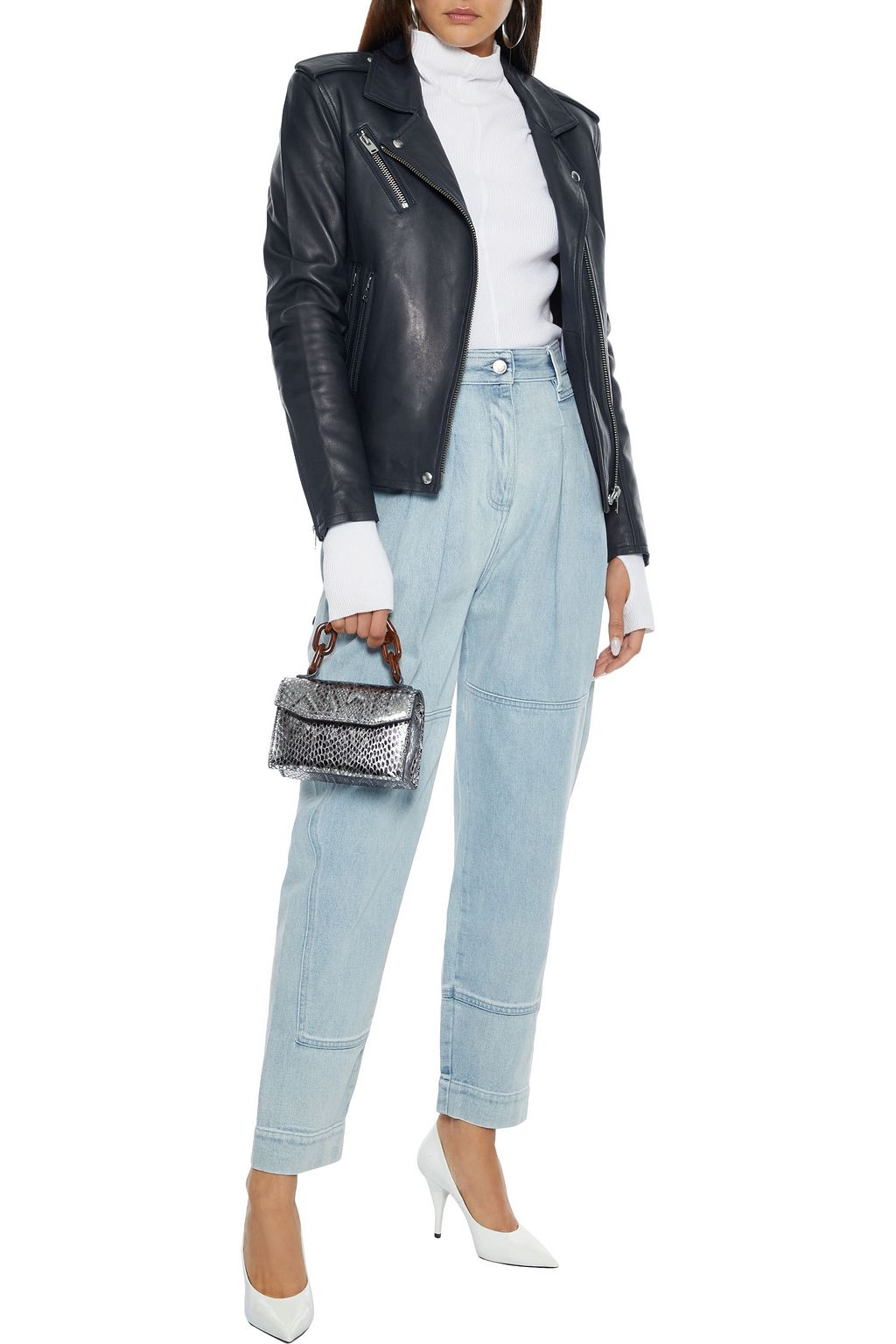 WALTER BAKER Leather biker jacket