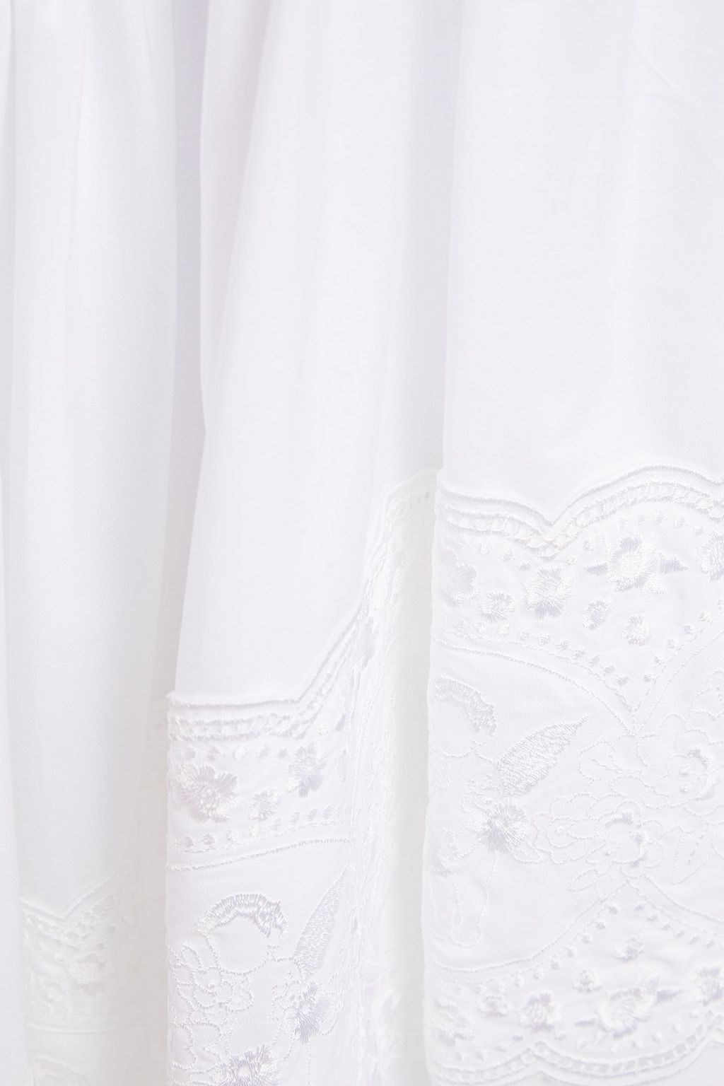 SIMONE ROCHA Oversized embroidered cotton-poplin midi dress