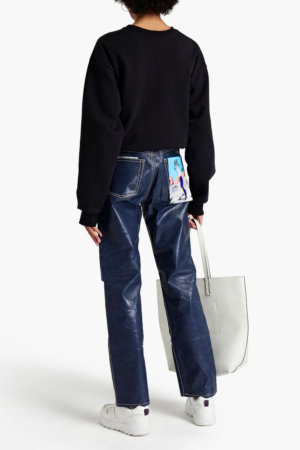EYTYS Coated mid-rise straight-leg jeans