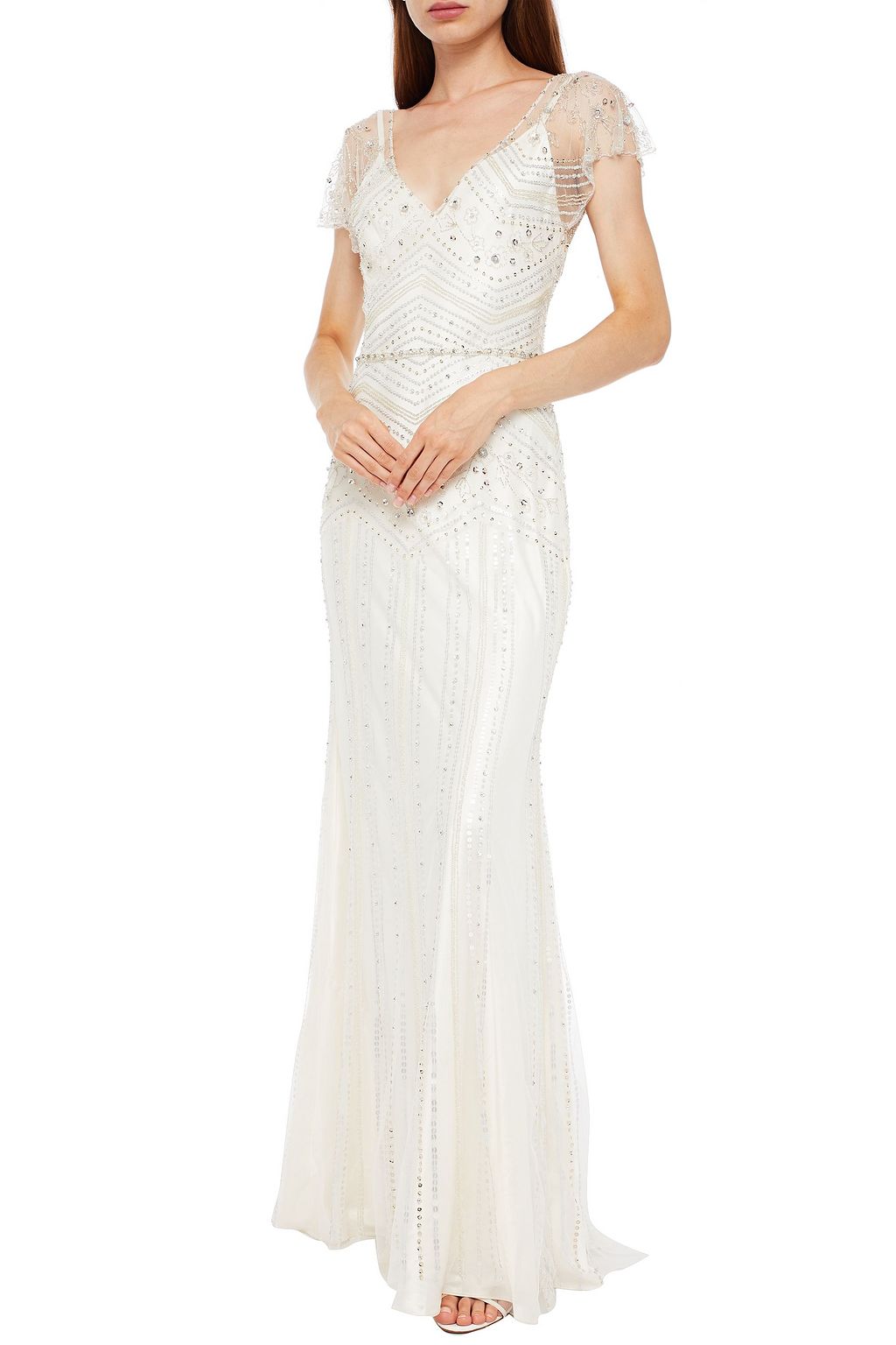 JENNY PACKHAM Jasmine embellished tulle bridal gown