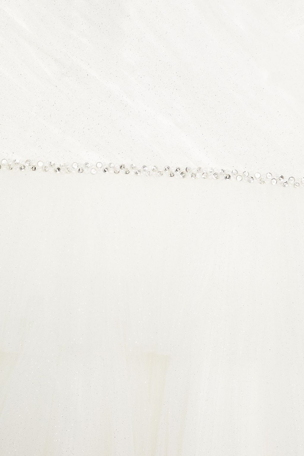 JENNY PACKHAM Anise tiered glittered plissé-tulle mini dress