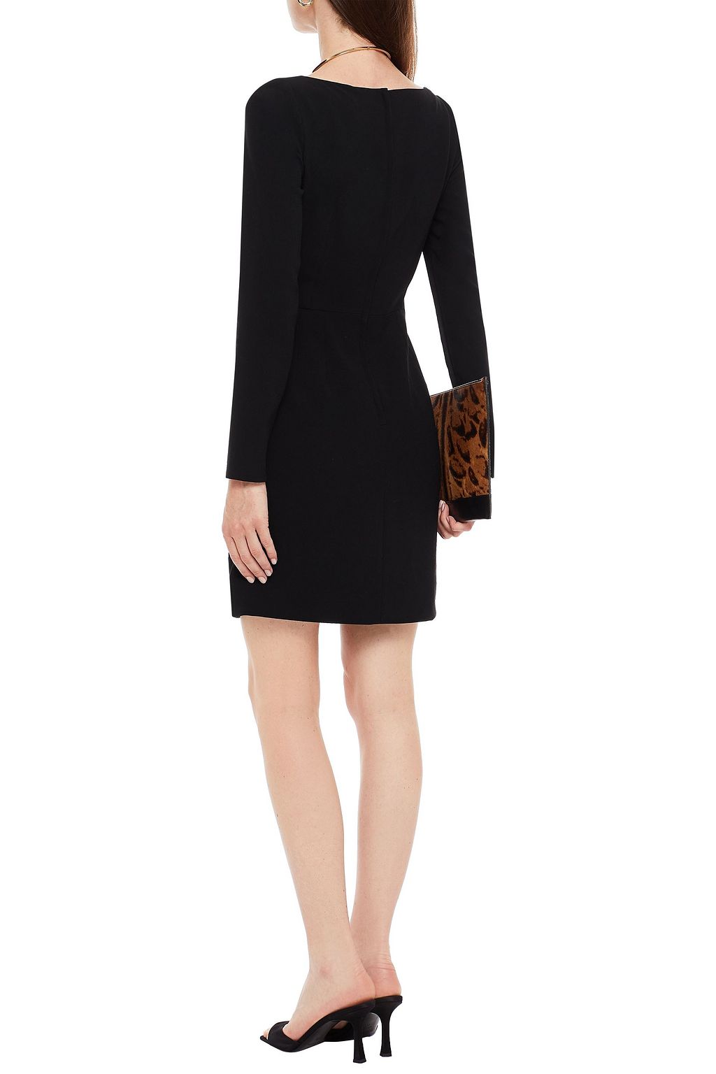 DOLCE & GABBANA Wrapeffect draped stretchcrepe mini dress Sale up