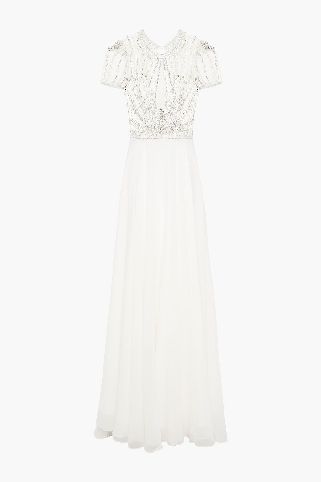 svale Problemer Vent et øjeblik JENNY PACKHAM Amaryllis embellished tulle-paneled chiffon bridal gown | Sale  up to 70% off | THE OUTNET