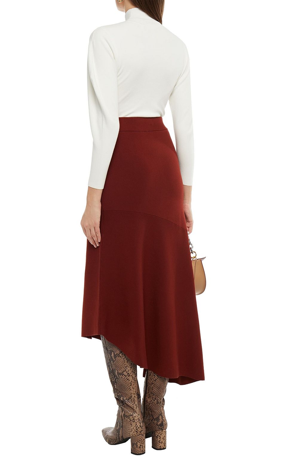 A.L.C. Asymmetric knitted midi skirt