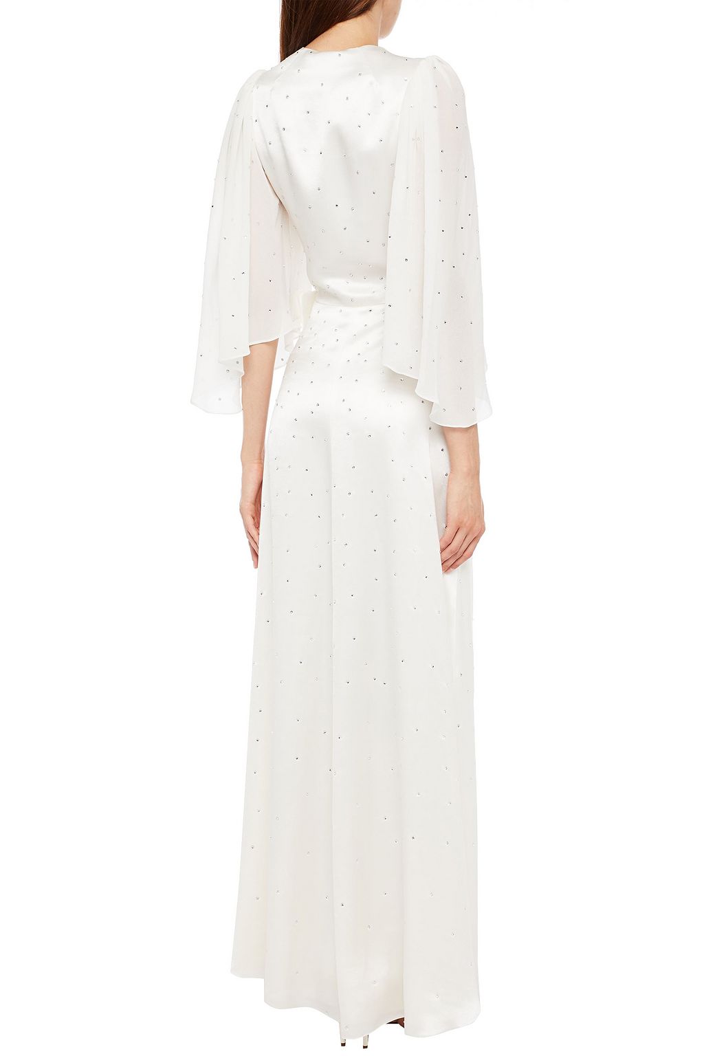 JENNY PACKHAM فستان زفاف "ماغنوليا" من الجورجيت والساتان مزيّن بالكريستال