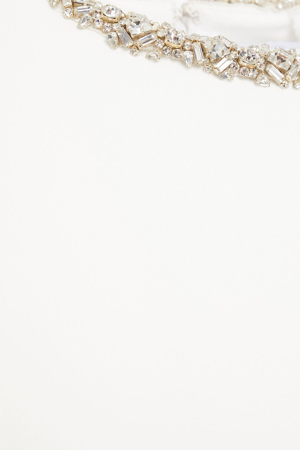 JENNY PACKHAM Lotus cape-back crystal-embellished cady bridal gown