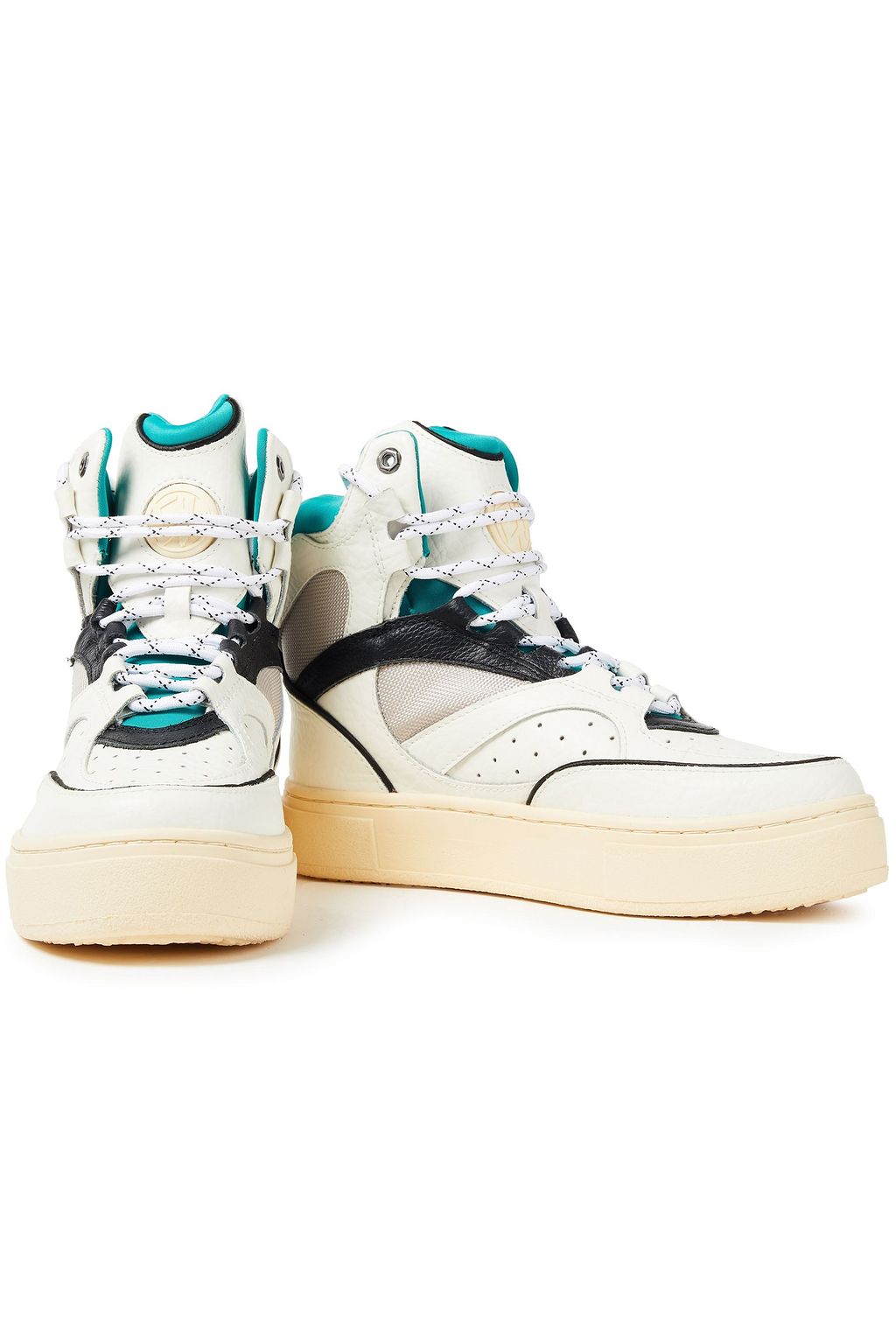 EYTYS Neoprene, leather and canvas high-top sneakers