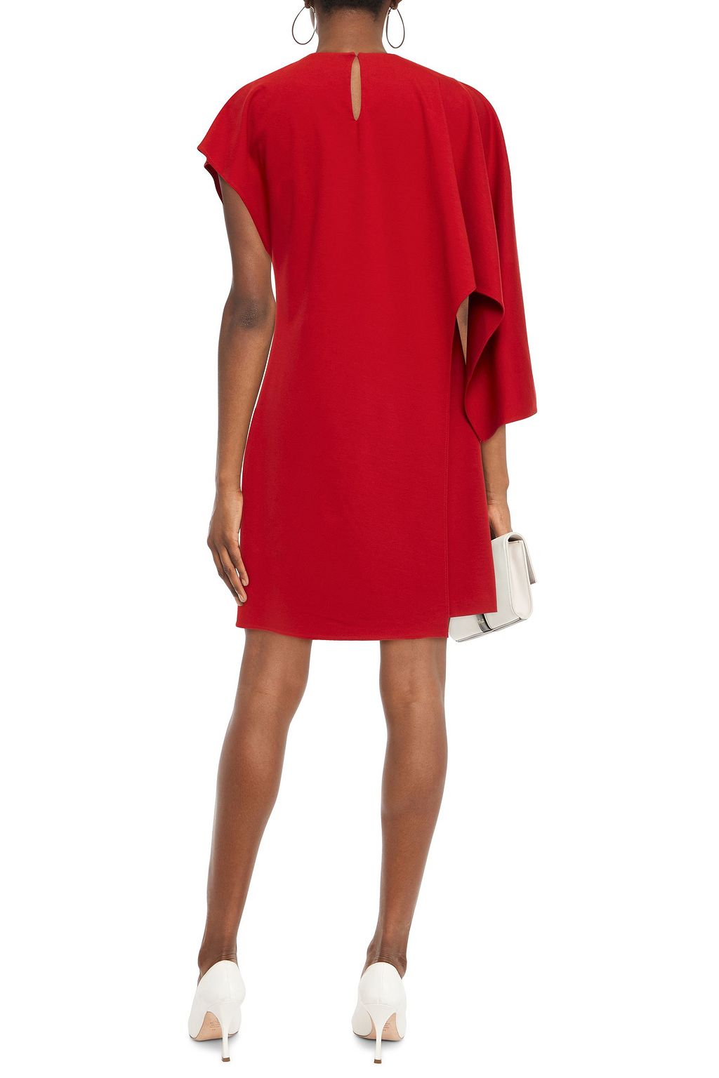 HALSTON Layered jersey mini dress