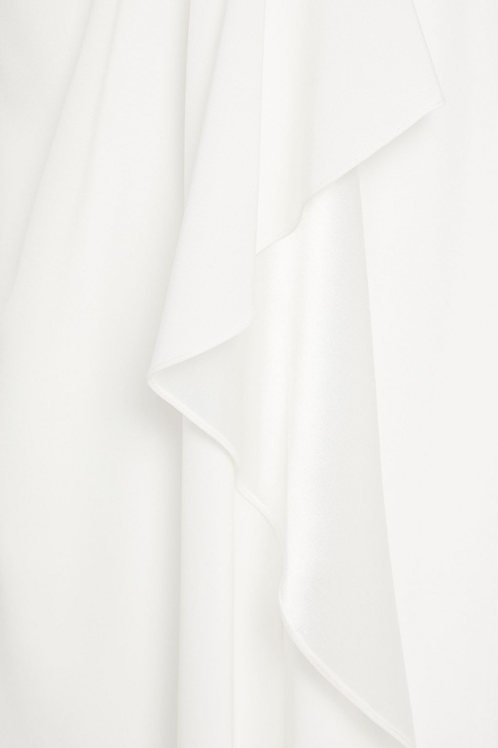 JENNY PACKHAM Camellia embellished lace-paneled draped cady bridal gown